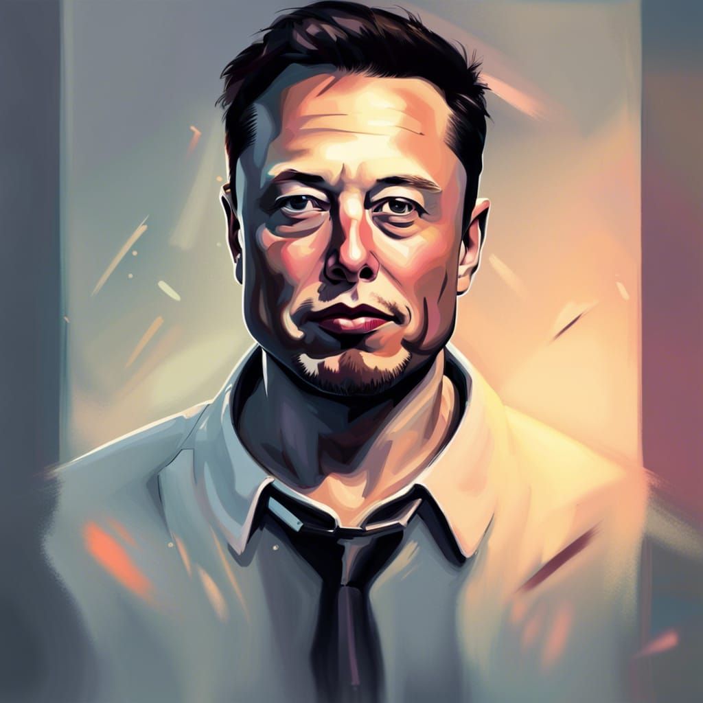 Hyperrealistic Portrait of Elon Musk with Dramatic Lighting