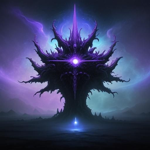 Cosmic Horror: Space Alien Unleashing Power