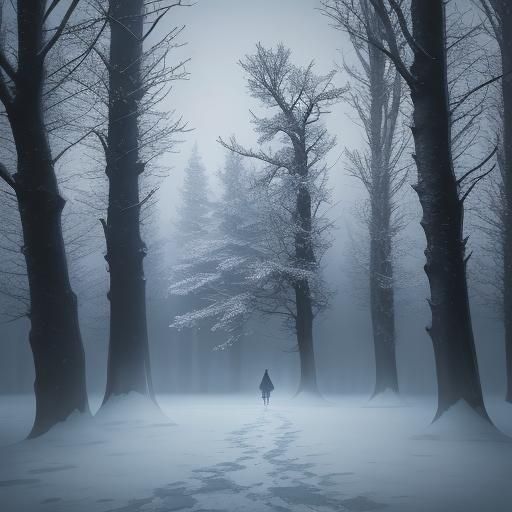 Child Lost in Snowy Wilderness on Christmas Night