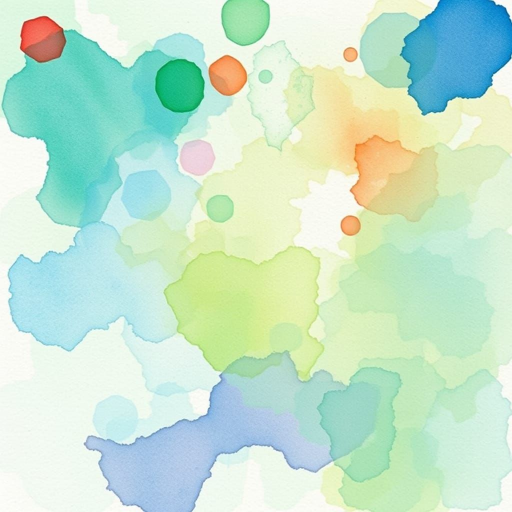 Watercolor Art with Organic Textures