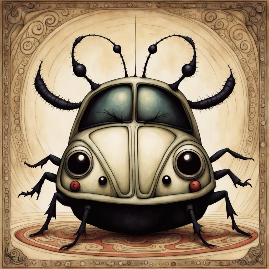 Adorable Billie Bug Cartoon Character Art