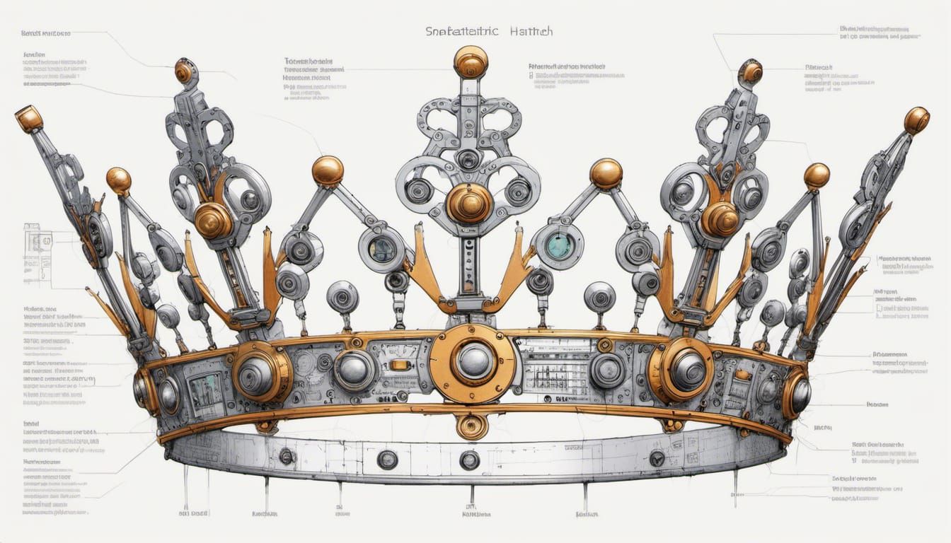 Technical Diagram of a Crown: Detailed Illustration