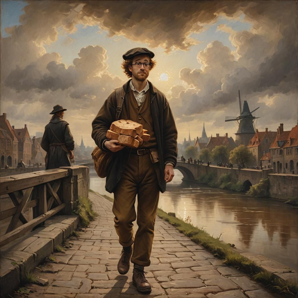 Bram de brave broer van breiende brauwende Brielse Brechtje, bracht in zijn bronsbruin broekje een bril en een brandbrie...