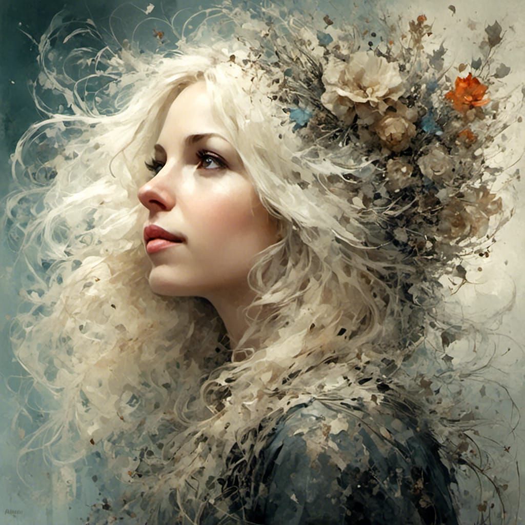 Hyperdetailed Winter Fairy Portrait in Fantasy Style