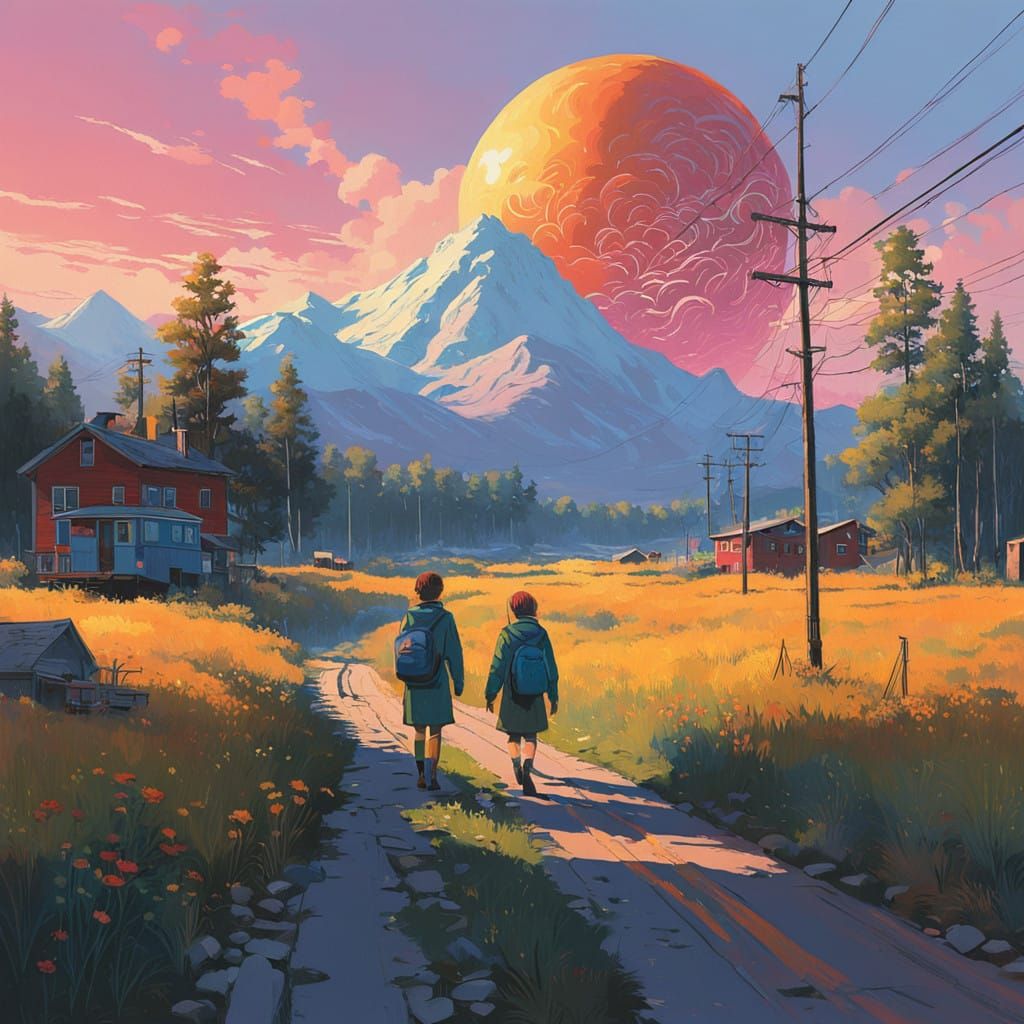 Surreal Joy in Vibrant Impressionist Landscapes