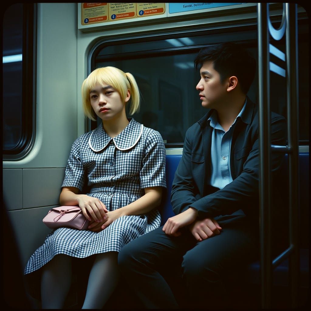 Androgynous Youth in Cinematic Pose