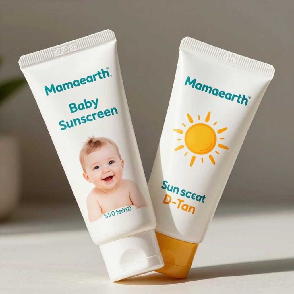 Mamaearth Sunscreen & Detan Tubes with Logo