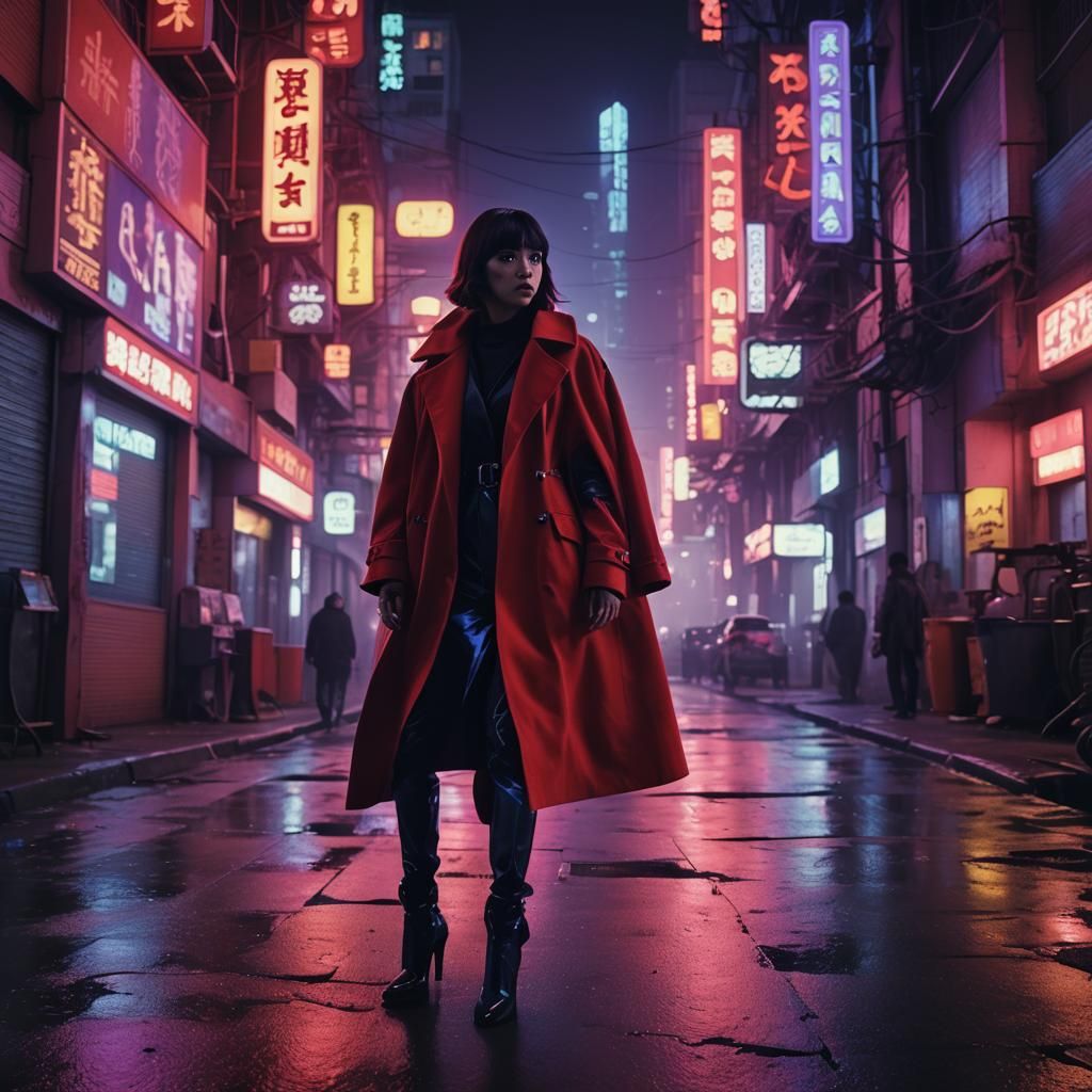 Futuristic Woman in Dystopian City, Valentina Crepax Style