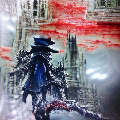 Gothic Cathedral Interior in Dark Fantasy Style