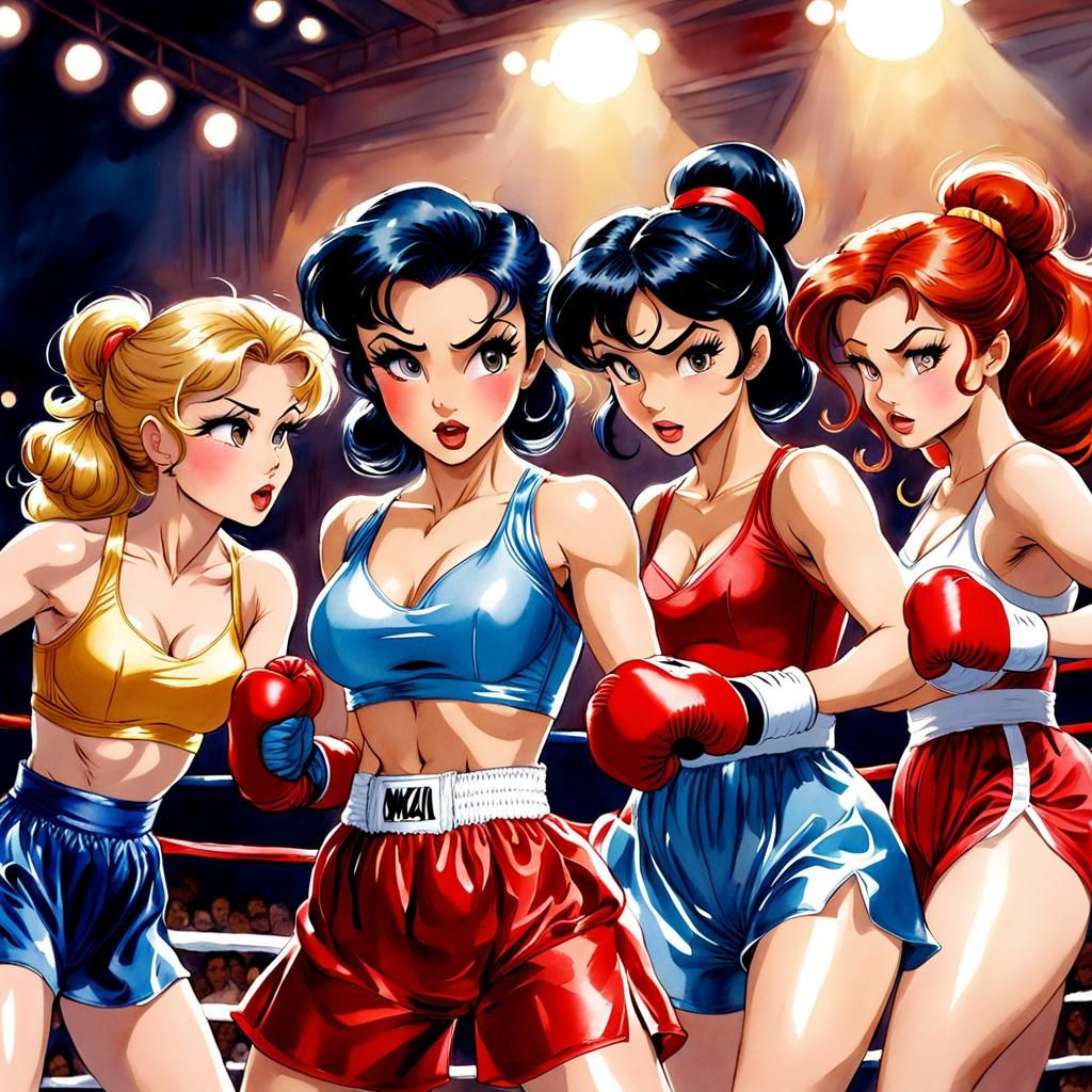 Disney's princesses boxing team