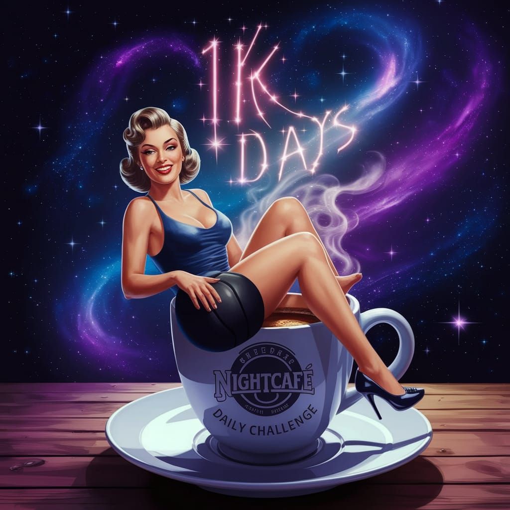 Cosmic Cafe Anniversary with Pin-Up Model