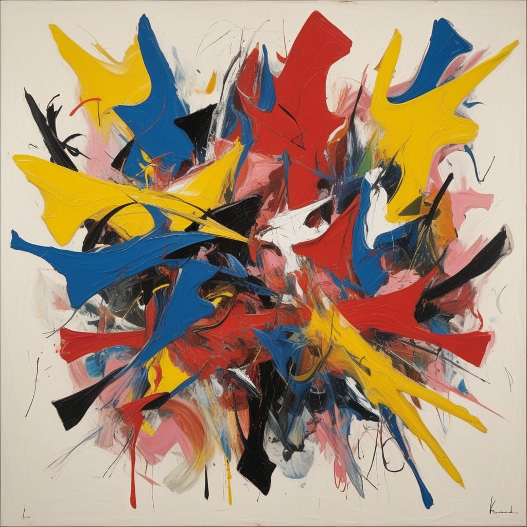 Frenzied Colors Unleashed in Abstract Expressionist Masterpi...