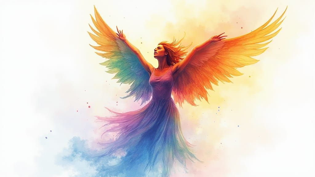 Free Spirit Soul Master of Thoughts in Watercolour