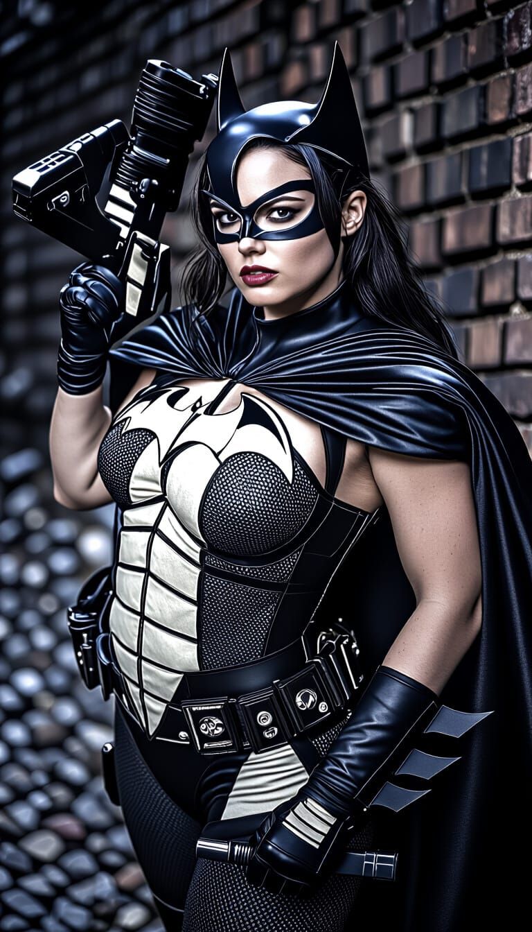Batman Huntress Superheroine Cinematic Film Still