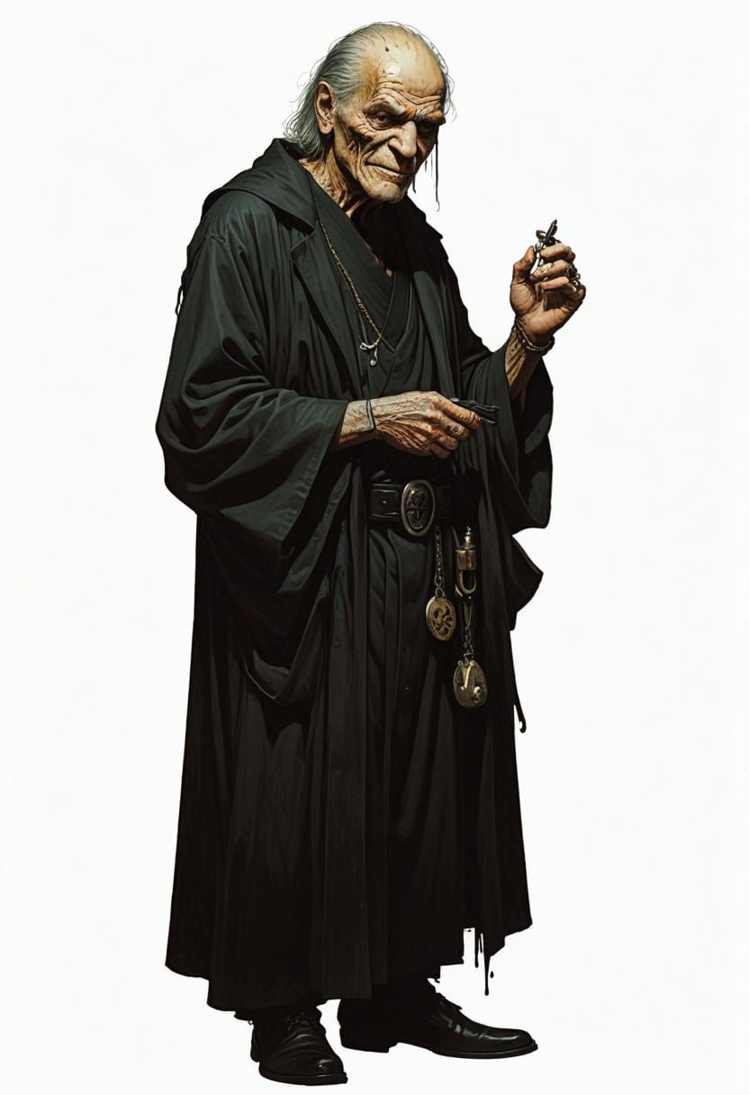 Dark Fantasy Physician in Cinematic Illustration Style