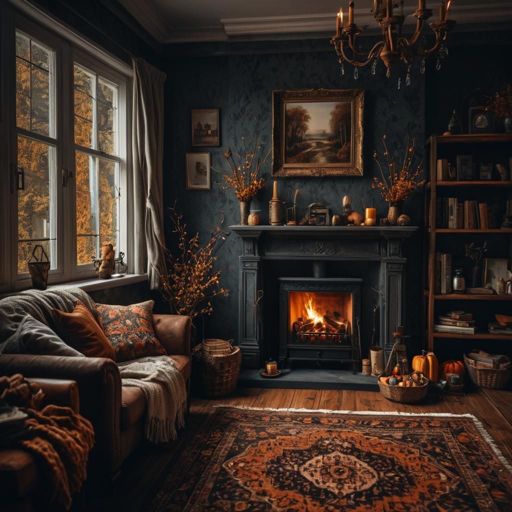 Hyperrealistic Cozy Autumn Home in High Definition