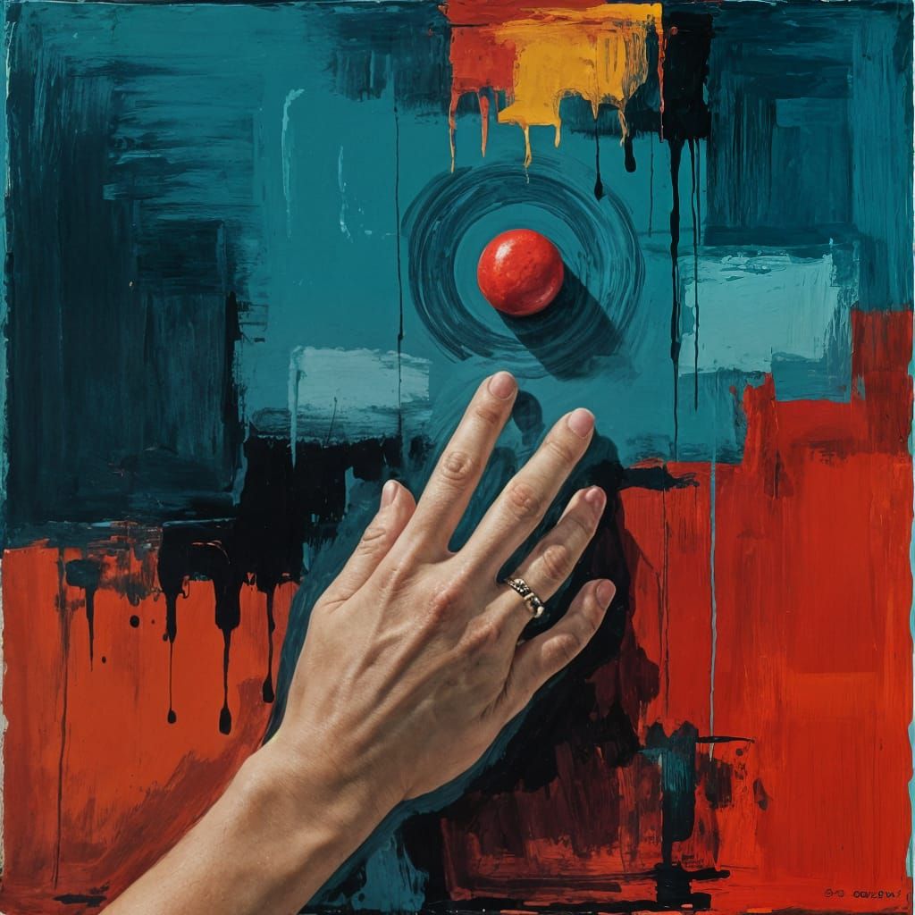 Eve's Temptation in Vibrant Abstract Expressionism