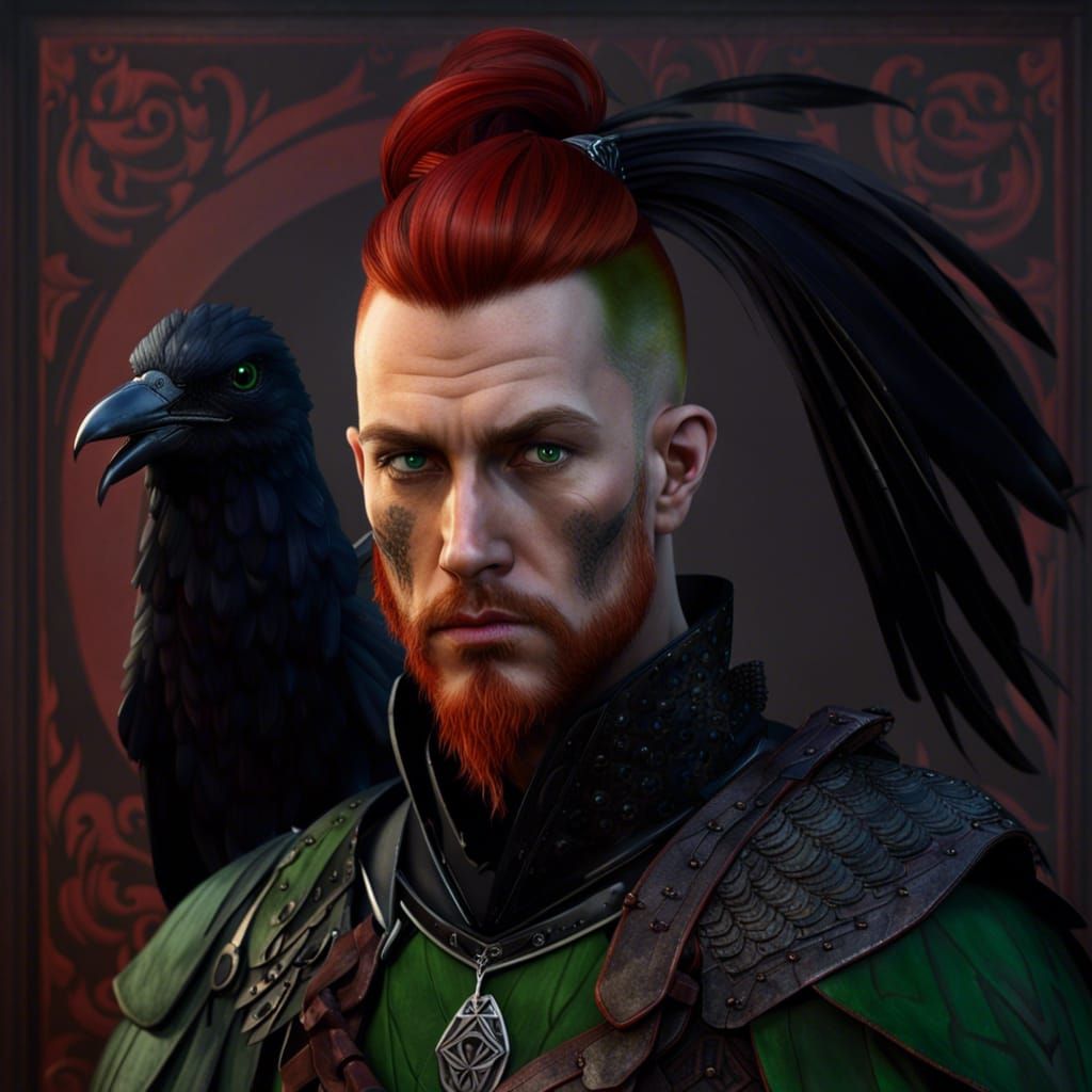 Male Cleric of the Raven Queen Portrait