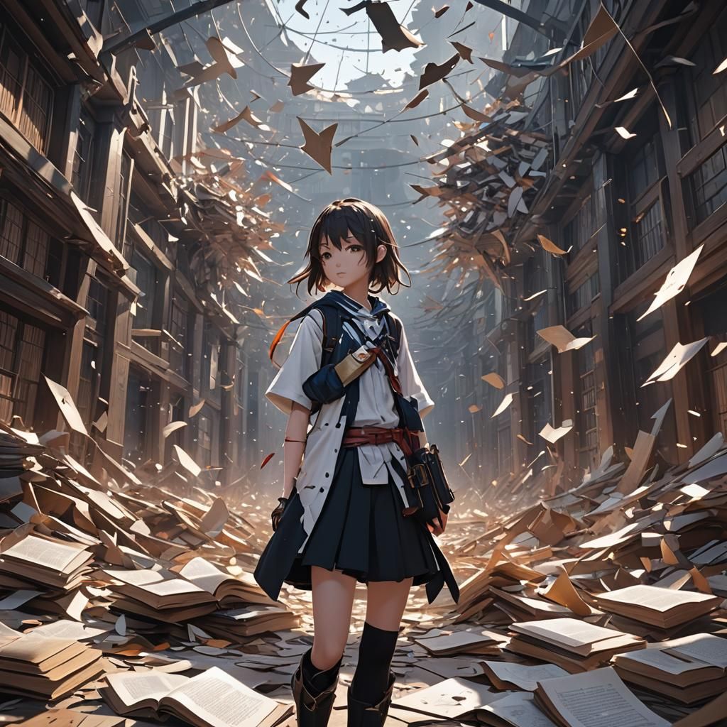 Shattered World: Anime-Inspired 3D Art