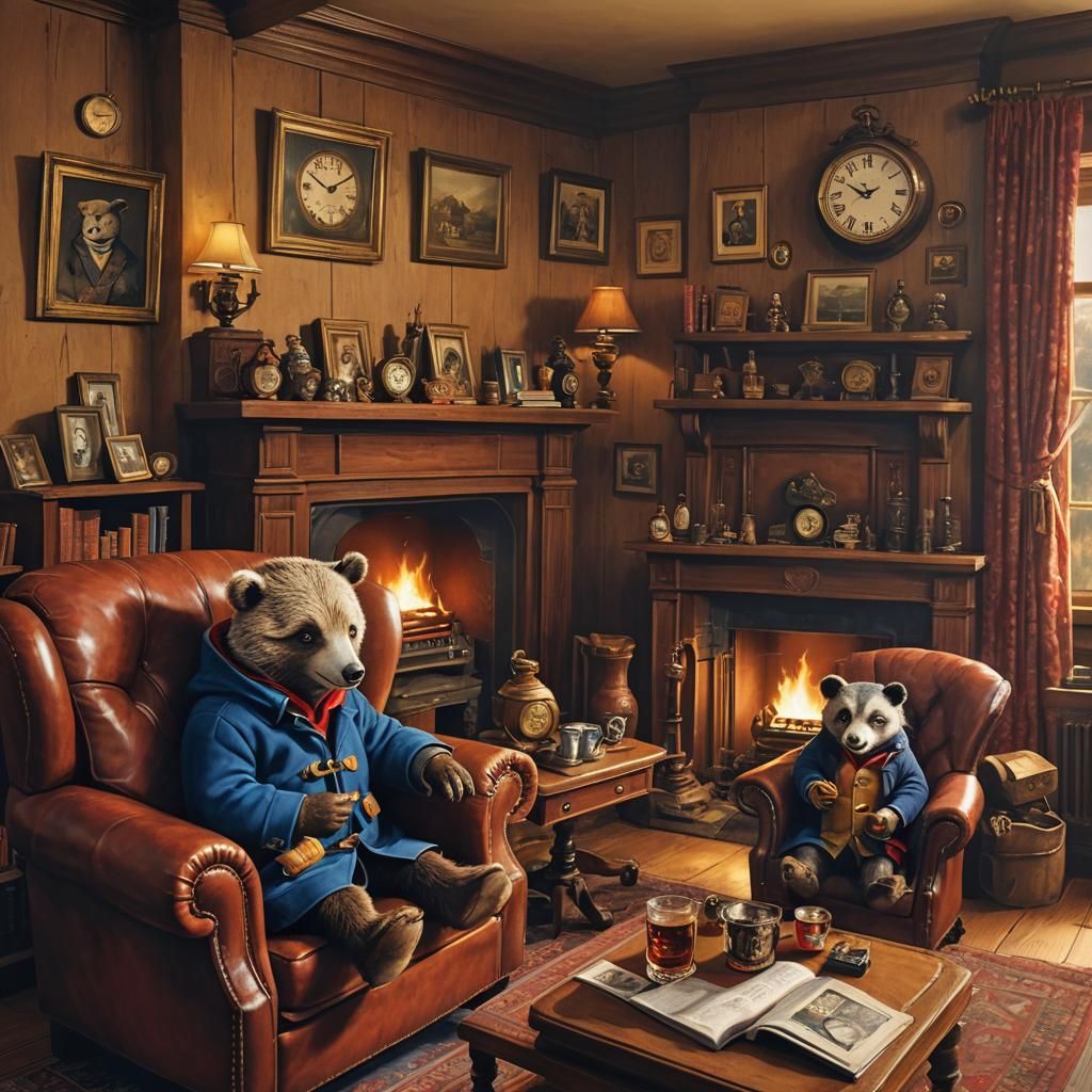 Paddington and Mr. Badger Watch Red Bull Racing