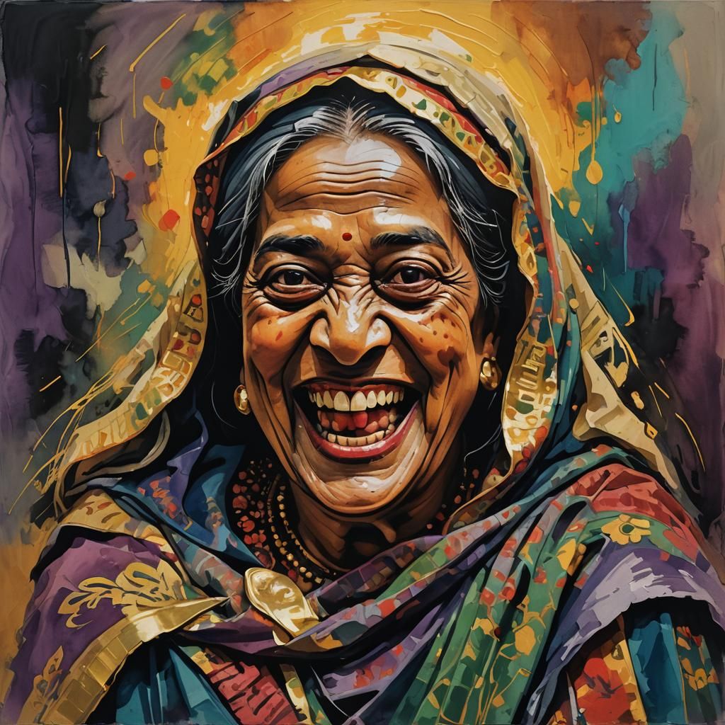 Impressionist Masterpiece of Sheikh Hasina as Grotesque Witc...