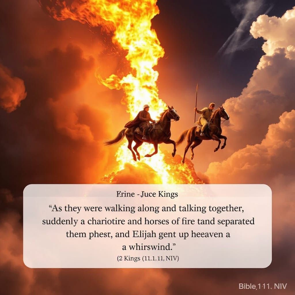 Elijah Ascends to Heaven in a Chariot of Fire
