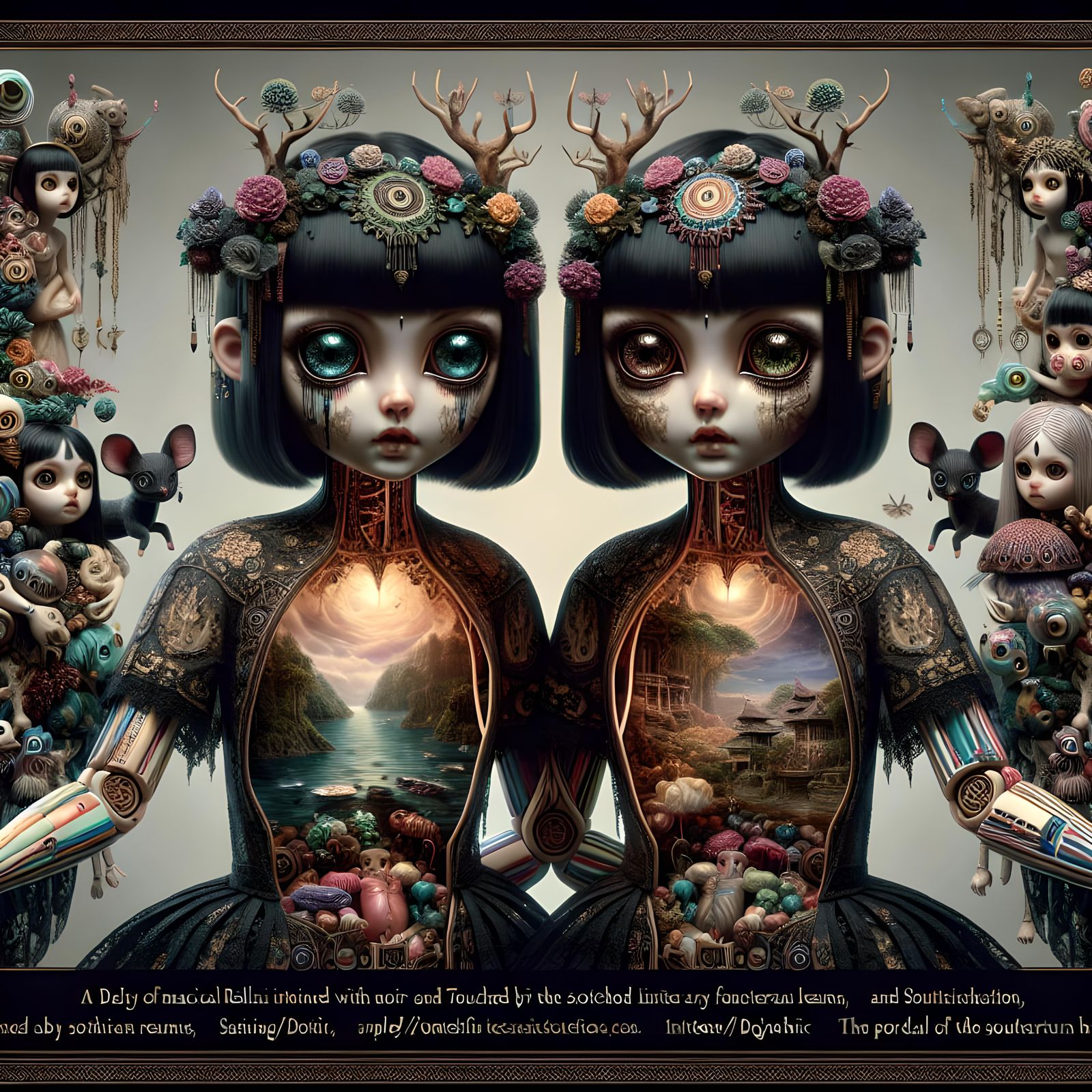 Surreal Gothic Dolls in a Magical Noir Kingdom