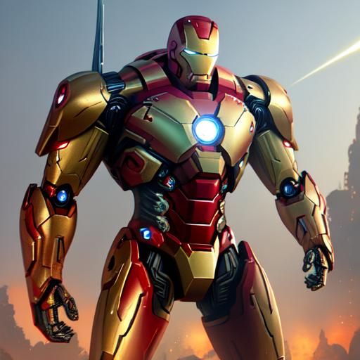 Hyper-Realistic Iron Man Sci-Fi Concept Art