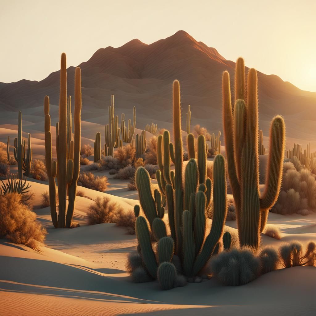 Hyperrealistic Desert Landscapes in Southwestern Style