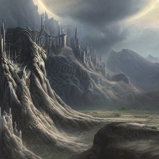 Detailed Matte Painting of a Wicked Face
