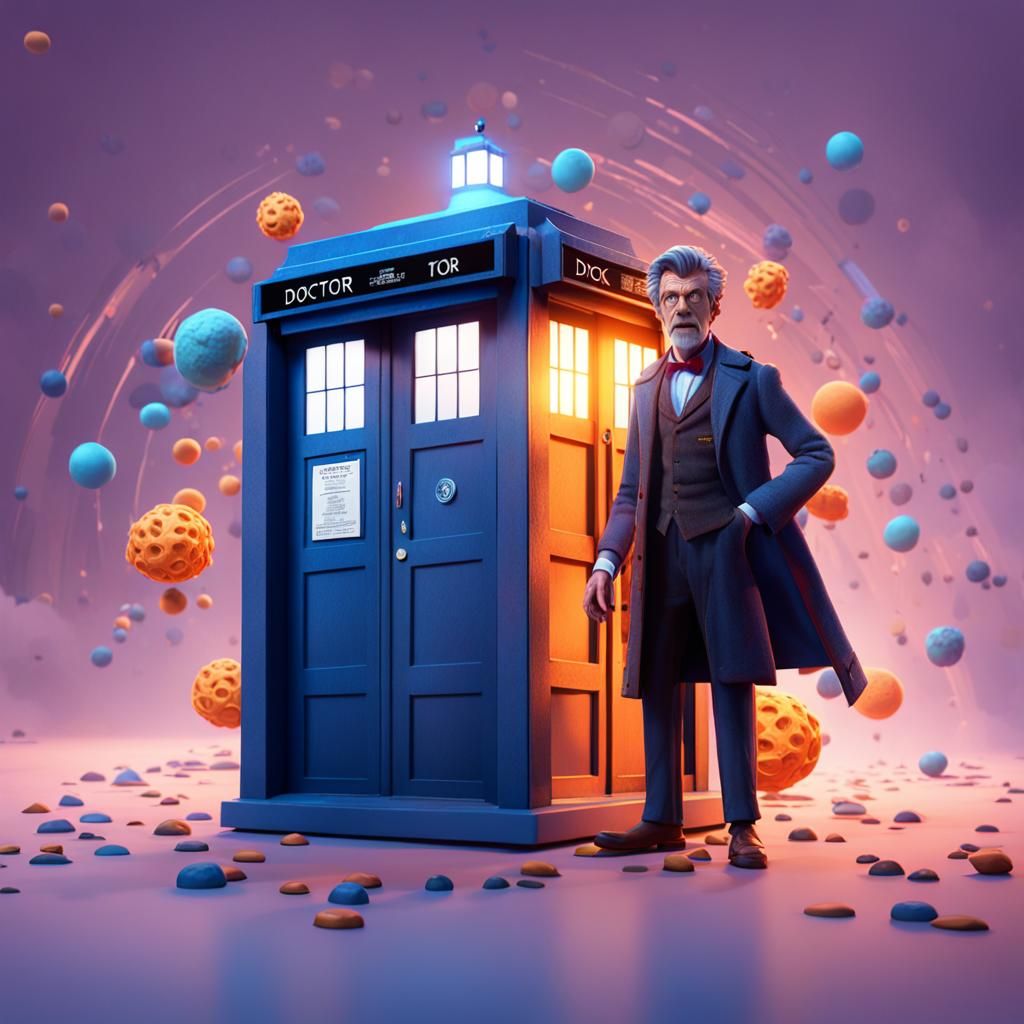 Doctor Who: Pixar-Style 3D Digital Art