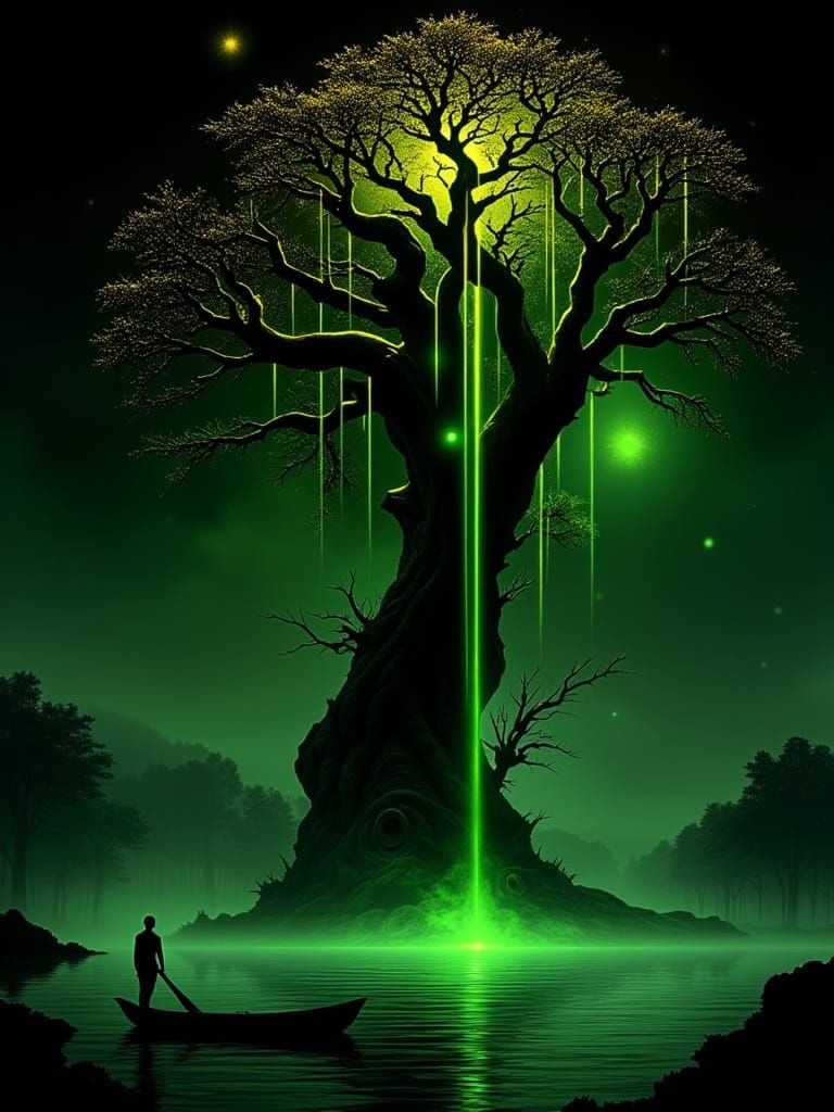 Ancient Arboreal Form of Darkness and Gold