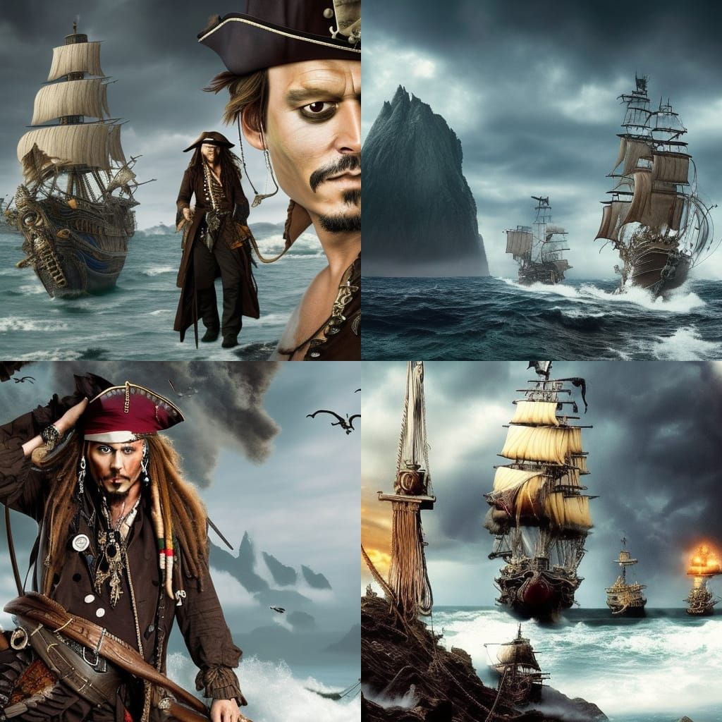 Pirate Portrait in a Digital Matte Painting Style