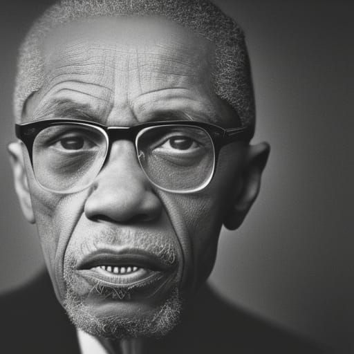 Malcolm X Inspired Portrait in Yousuf Karsh Style