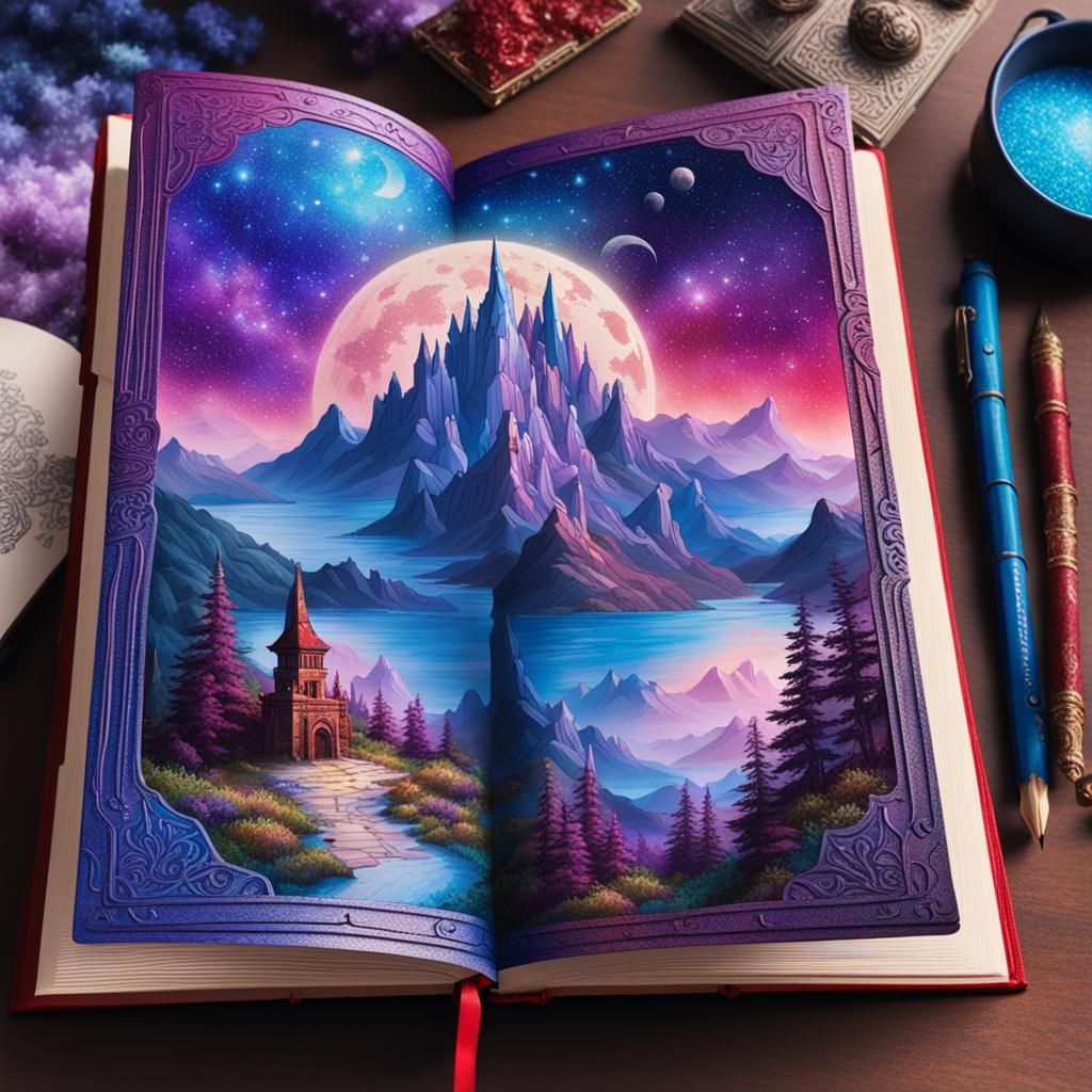 Intricate Book Reveals Fantasy Landscape