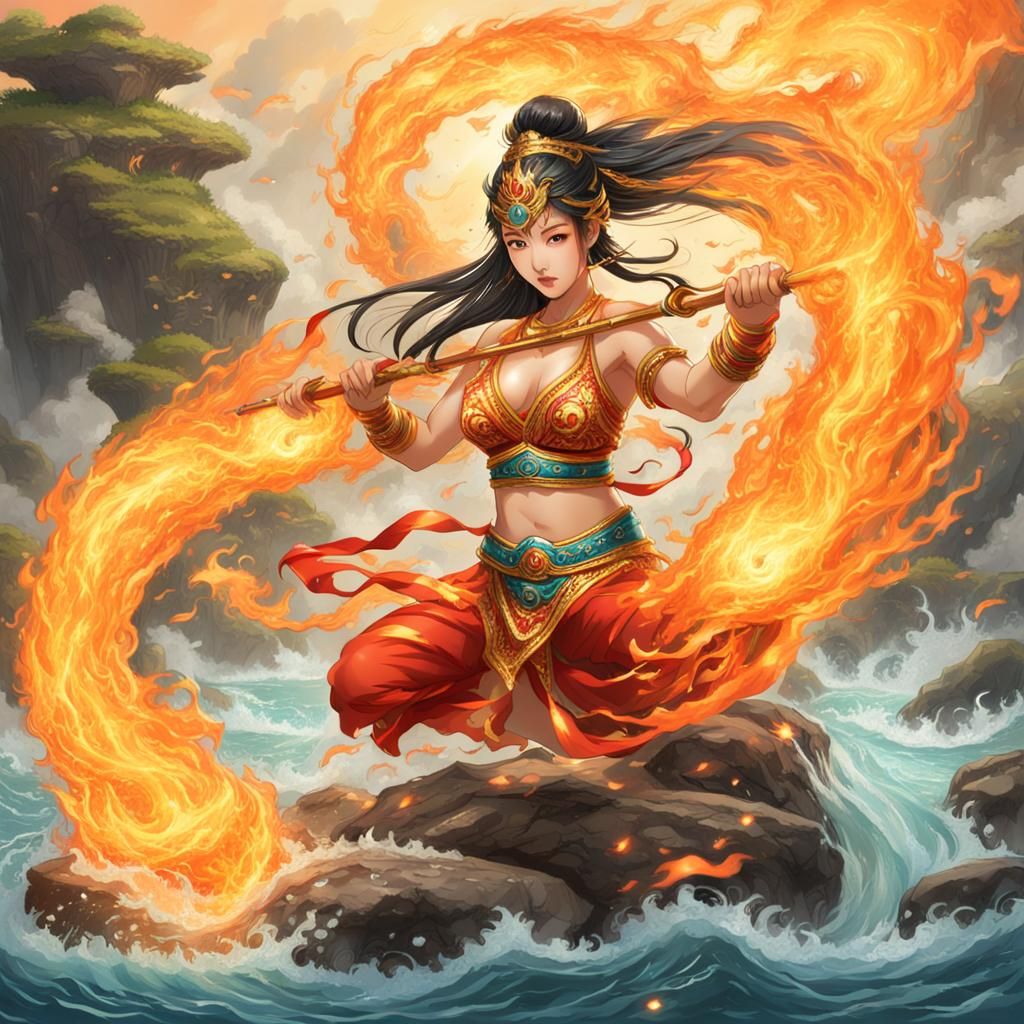 Epic Battle: Fire Goddess vs Water Goddess