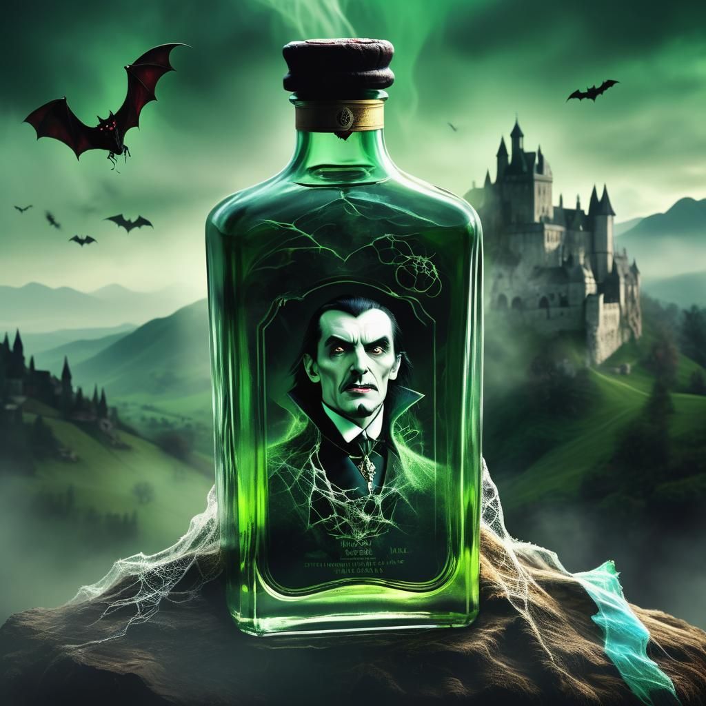 Dracula Scotch Whisky in Transylvania: Digital Art