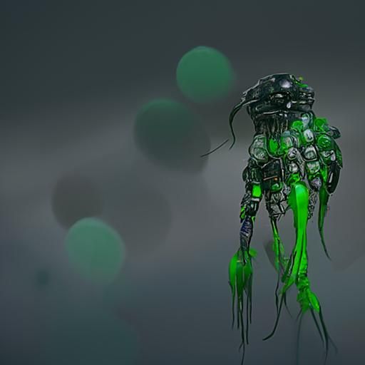 Bio-Armored Monster Emerges: Biopunk Digital Art