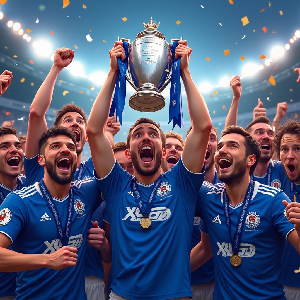 Ipswich Town FC Wins Premier League in Vibrant Digital Art