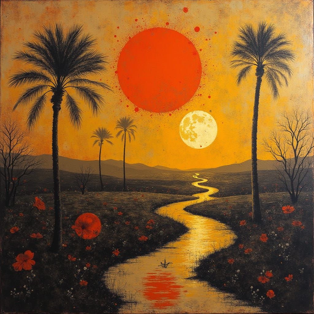 Klimt-Inspired Nuclear Zone Portrait