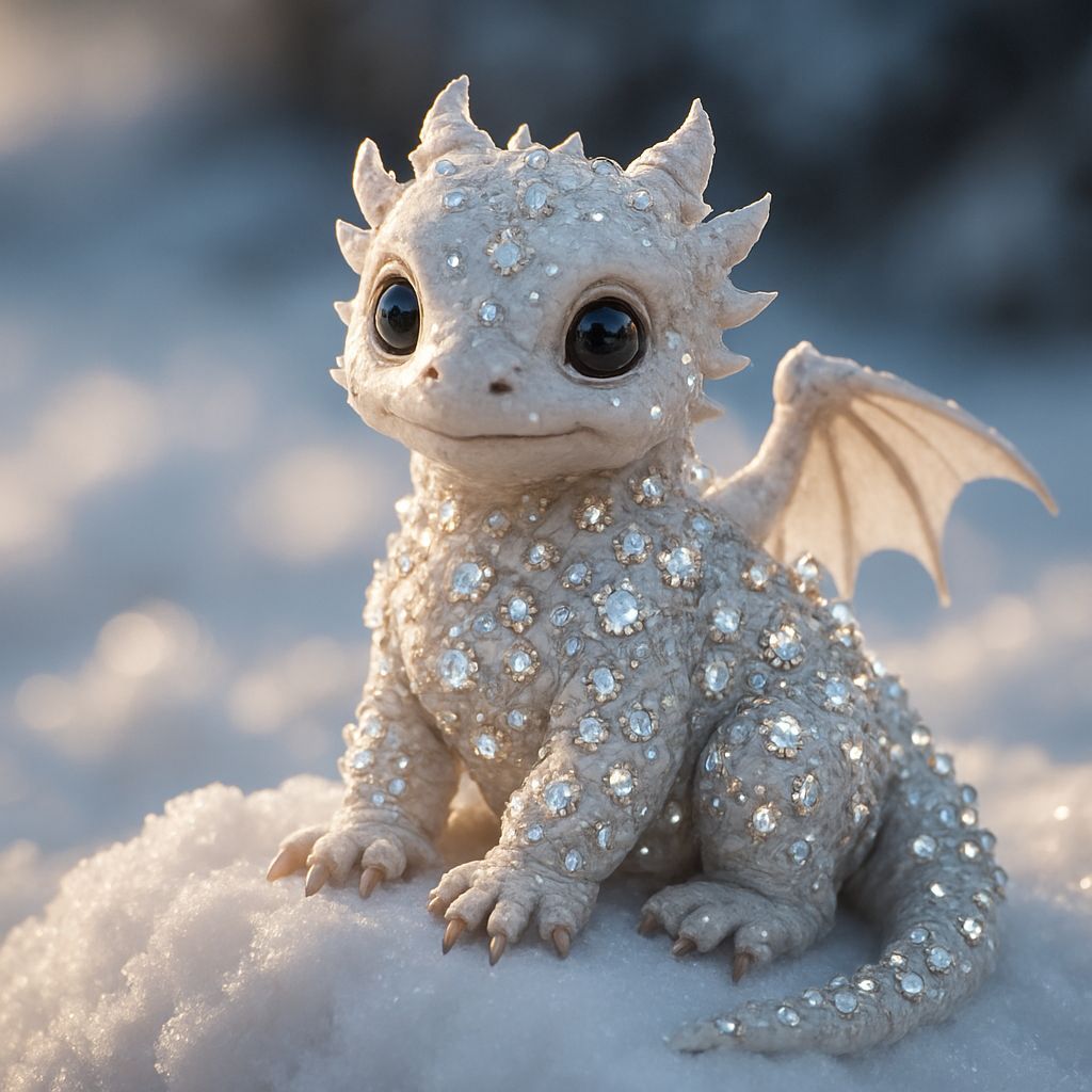 Adorable Snowbound Diamond Dragon