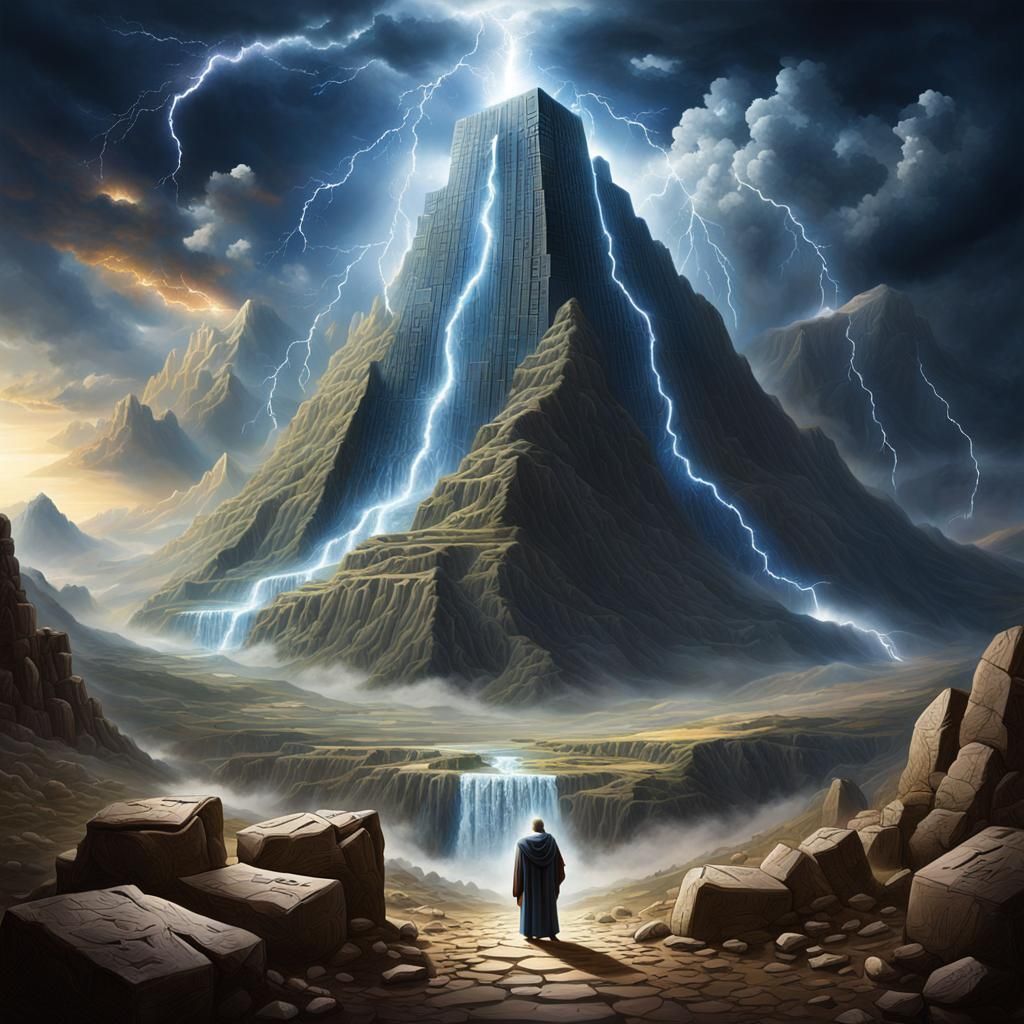 Surreal Rendition of the Ten Commandments