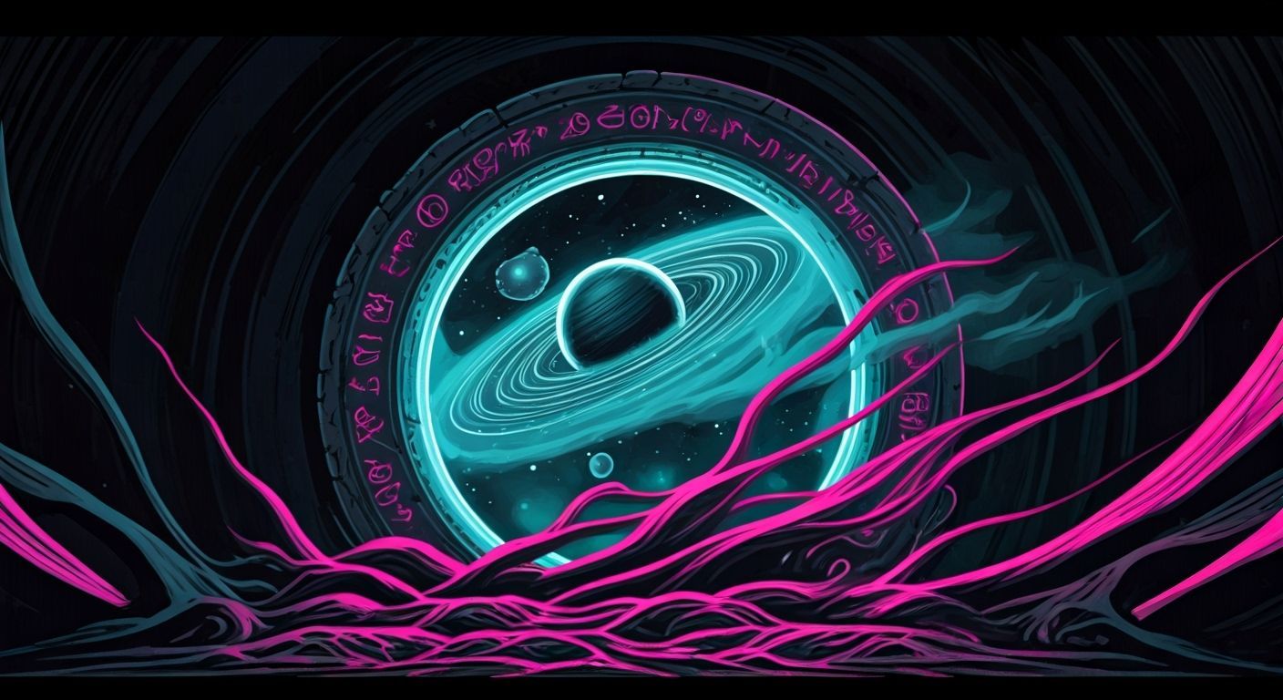 Alien Arc Reveals Foggy Solar System in Graphic Novel Style