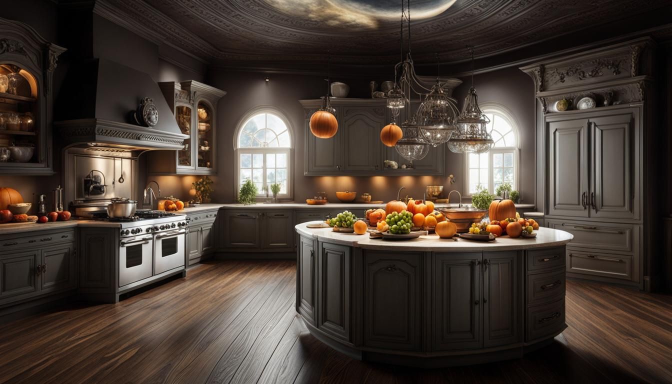 An invisible ghost is using spooky kitchen appliances for cooking.