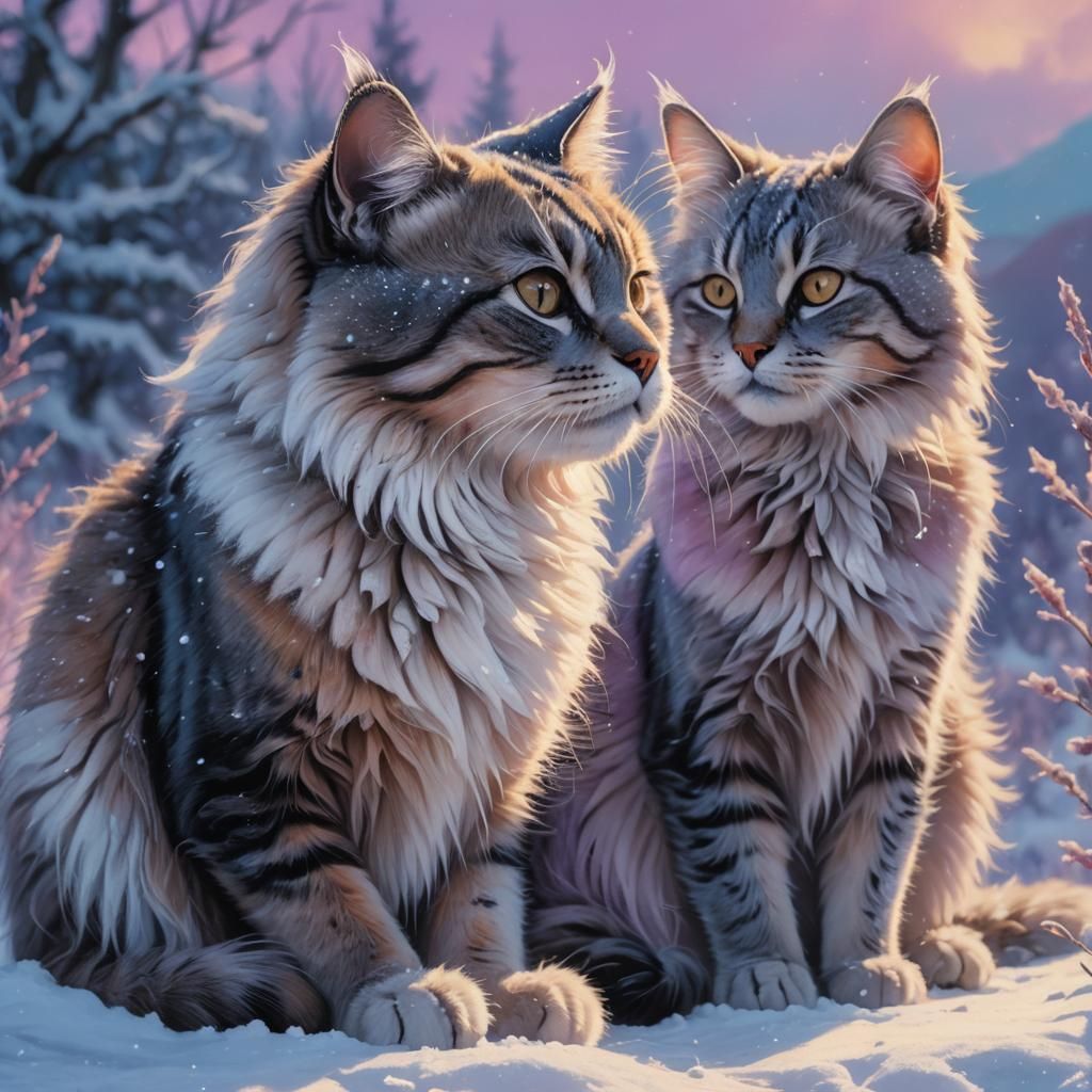 Cats in Winter Wonderland: Wildlife Photography