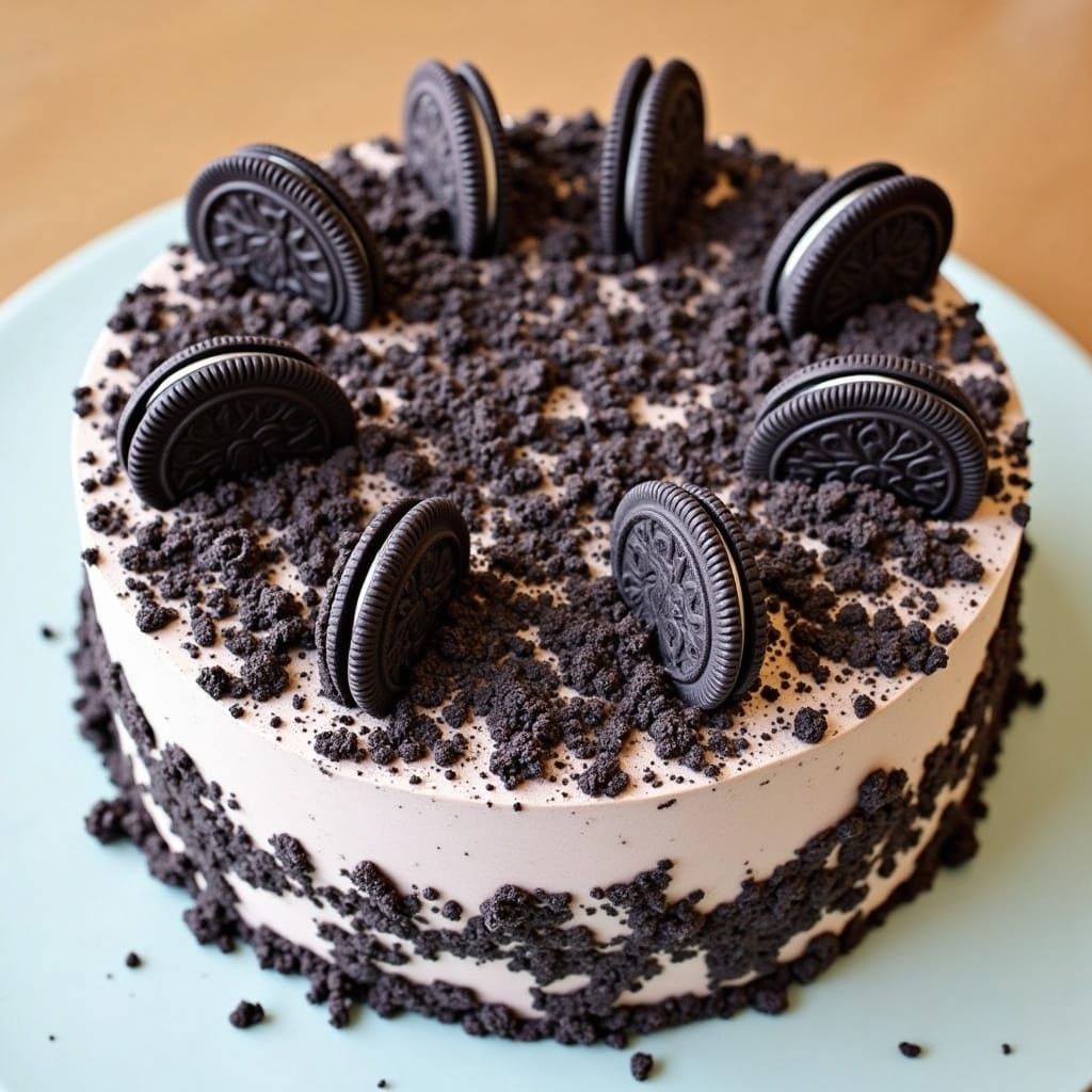 Whimsical Oreo Dessert in Vibrant Color Palette