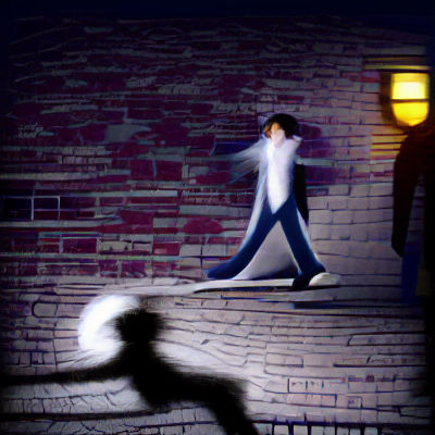 Surreal Sleepwalker in Dream Landscape