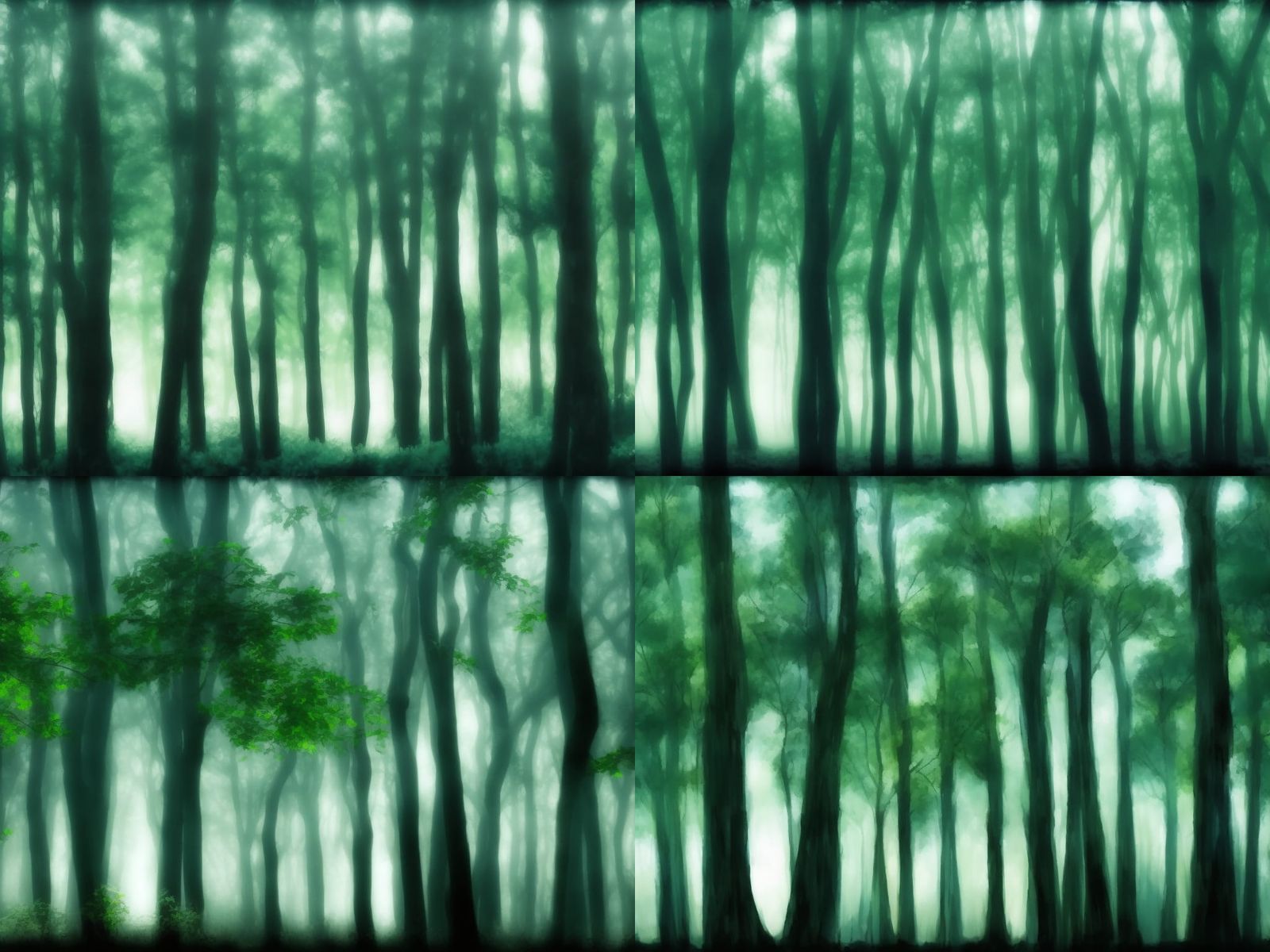 Lush Green Forest Landscape Generated by AI