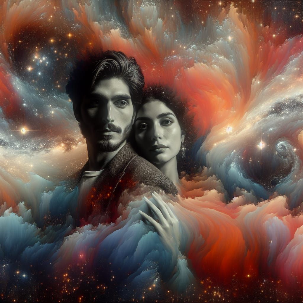 Monochrome Embrace: Galactic Beauty in 44 Shades of Grey