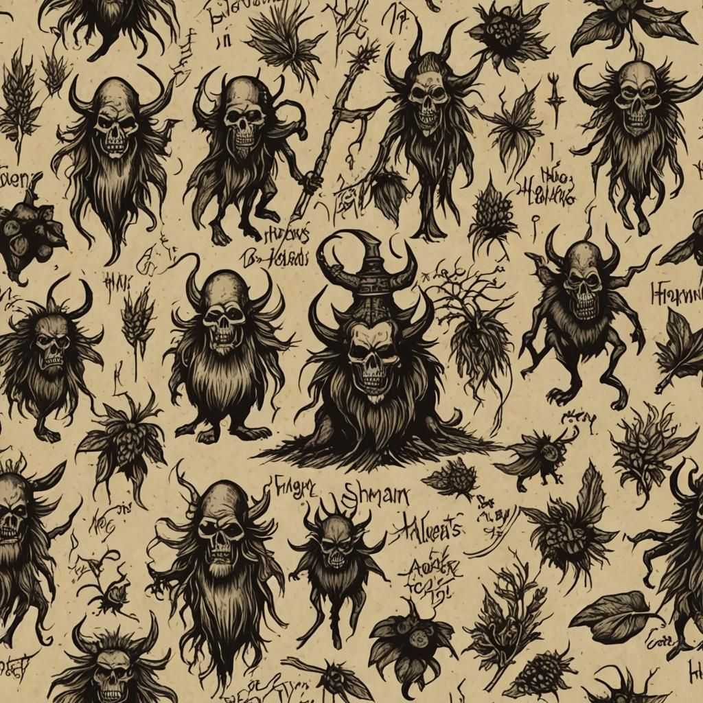 Mystical Shaman's Harvest: A Surreal Offering